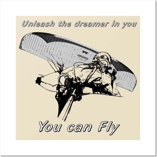 Unleash the dreamer you can fly Wall Art by RubenGT